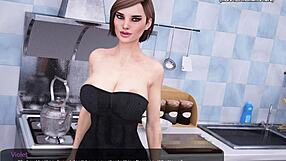 3D game of taboo pleasure with busty step-sis and nerdy guy