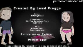 Soft Girlfriend Lewdfroggo Animation AI Upscaled in Hentai Style.