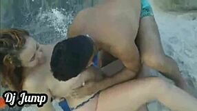 Making love to a married woman in a beach shelter