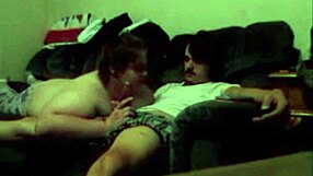 Wife and husband share intimate moments at home