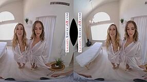 Your first massage with hot blondes Aiden Ashley and Tiffany Watson is unforgettable! 😏