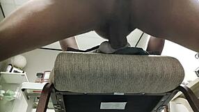 Intense anal fucking with big black cock leads to creampie cumshot