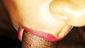 susy gives a hot blowjob to her stepbrother with those sexy red lips, she really knows how to suck