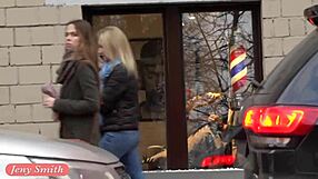 Hey, look under my skirt, oops, Jeny Smith spinnin’ in public