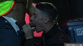 Skyy Knox says, Fuck that submissive gay toy hard, as Jason Vario pounds him doggystyle with his monster cock