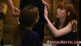 Submissive teens in bondage with Alexa Nova and Kendall Woods in BDSM scene