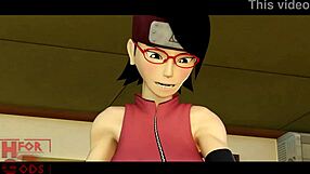 هيناتا تنام خلال الشرج الخشن في مشهد هينتاي مجنون