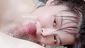 Hey, that lip licking feels amazing, sucking balls and swirling tongue around cock