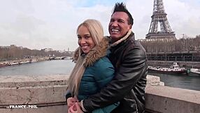 Couple's honeymoon sex tape in paris with blowjob and doggystyle
