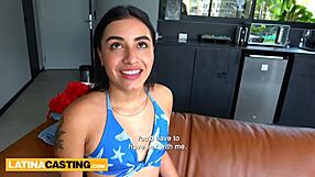 Gringo jizzes on cute latina amateur