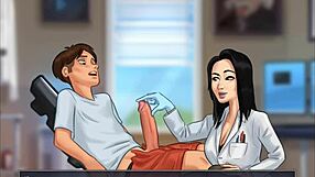 3D animated game continues with a steamy scene with a curvaceous teen and her science teacher