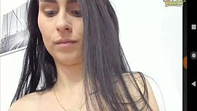 Bigtits Slim Sucking Her Own Tits On Webcam