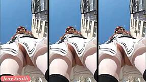 Hey, look under my skirt, oops, Jeny Smith spinnin’ in public