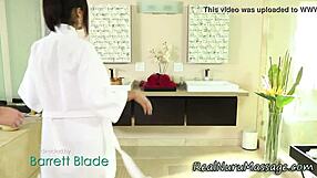 Hey, check this stunning masseuse giving an epic facial after a steamy nuru massage session!