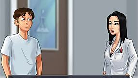 3D animated game continues with a steamy scene with a curvaceous teen and her science teacher