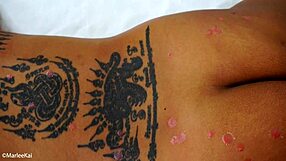 hot wax play ties and spanks asian girlfriend for cim finish