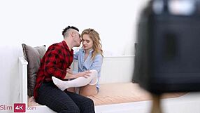 Lovely teen babe Lightfairy gets her pretty face glazed!