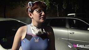 busty teen meraki gives free public blowjobs in the street