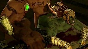 Mortal Kombat del to: Kano og Johnny Cage i intens gay sex