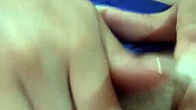 young linda complains loudly while touching her pink vagina realistically