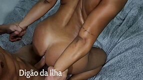 Curvy Brunette Begs for Anal DP Again