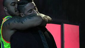 Skyy Knox says, Fuck that submissive gay toy hard, as Jason Vario pounds him doggystyle with his monster cock