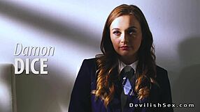 hot babe bangs the handsome dean right in his office at work