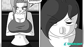 Beautiful animation with big tits and a happy ending in the form of a cumshot