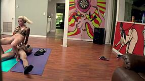 Karma's cunt stretched by Scary Bruno in yoga class! 😏