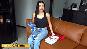 Gringo jizzes on cute latina amateur