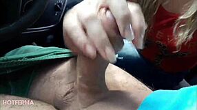 giving blowjob to stranger in car