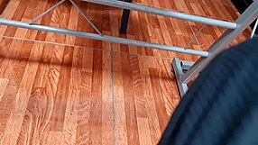 Watch Nataly's Upskirt Pussy Hairs Peek Out Under Her Miniskirt!