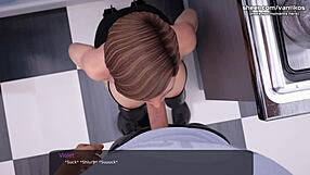 Step sister sucks nerd's cock to stop bully brother in Milfy City