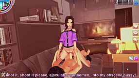 cute brunette alyssa armada rides hard in cowgirl, ending with huge creampie