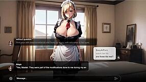 Obedient blonde maid anya ai with big tits in roleplay?