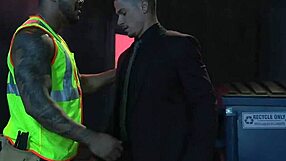 Skyy Knox says, Fuck that submissive gay toy hard, as Jason Vario pounds him doggystyle with his monster cock