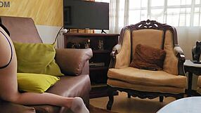 He fucks his best friend's girlfriend at home with deepthroat and riding