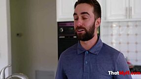 Blonde Nerd Milf Strokes Stepson