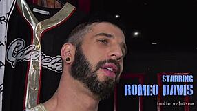 threesome scene in a gay store