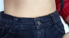 Playing with a belt and spanking myself