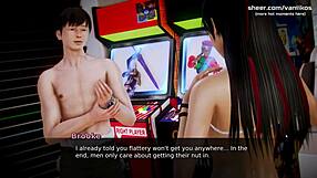 Petite Saleswoman Jerks Big Cock