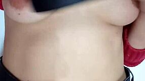 Playing with a belt and spanking myself