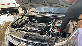 Washing the car leads to intense cowgirl ride with big tits lady.