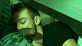 Hot black gay couple engages in intimate activity