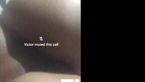 Horny latina hotwife fucked by husband while voyeur masturbates.