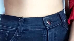 Playing with a belt and spanking myself