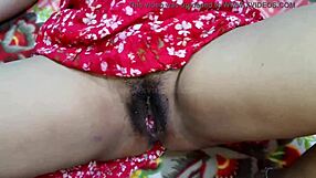 oh my god, anal pounding in red dress with village girl is hot!