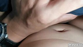 Thai Student Sucks Big Cock and Gets Creampied in Shiny Skirt