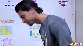 I tricked the big dick boy to fuck my anal