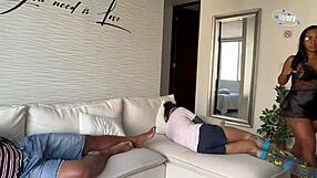 Big titted stepmom says, Fuck me hard, horny stepson! as she rides his young 18+ cock.